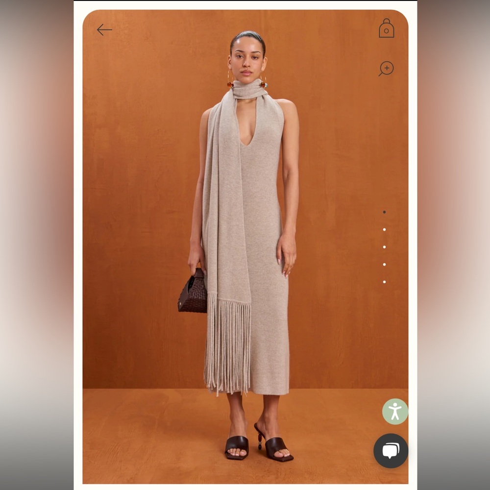 Cult Gaia Jorden sweater dress (connected shawl)